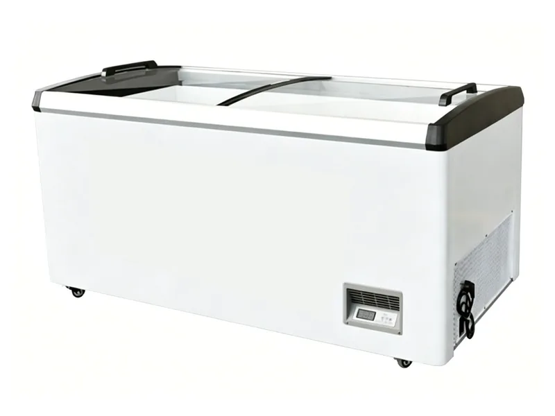 Glass top freezer
