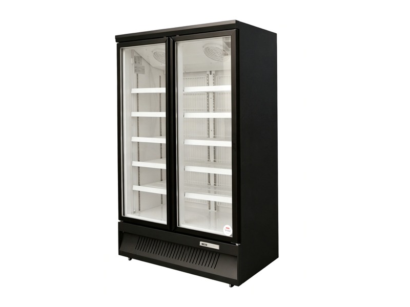 Vitrina refrigerada de bebidas de puerta de cristal